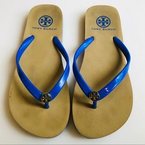 women's royal blue flip flops